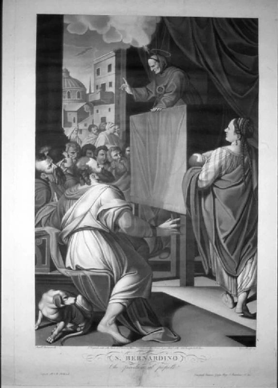 San Bernardino che predica al popolo - Pinacoteca Repossi, Chiari (BS)